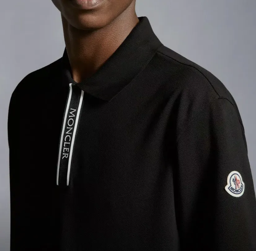 Moncler Polo Shirt with Logo Motif