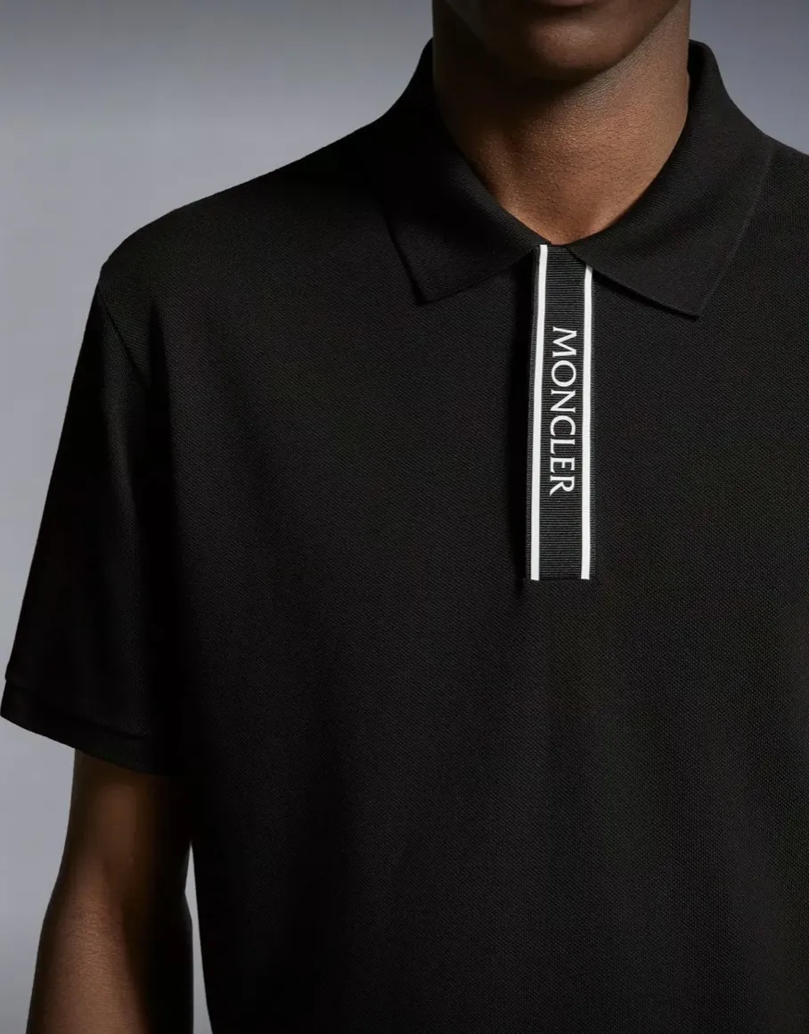 Moncler Polo Shirt with Logo Motif