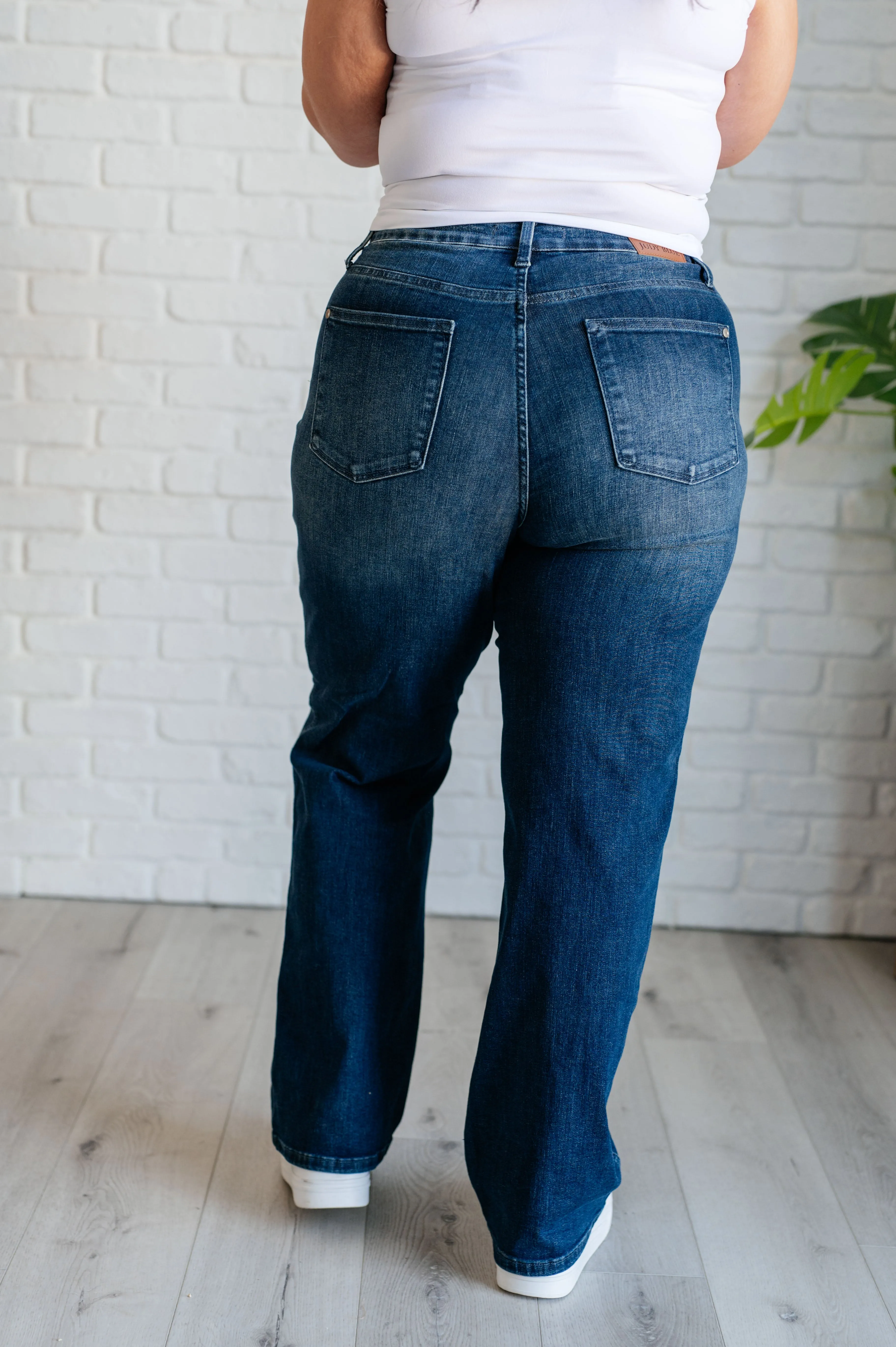 Muriel Mid Rise Jeans with Control Top - Classic Straight Leg