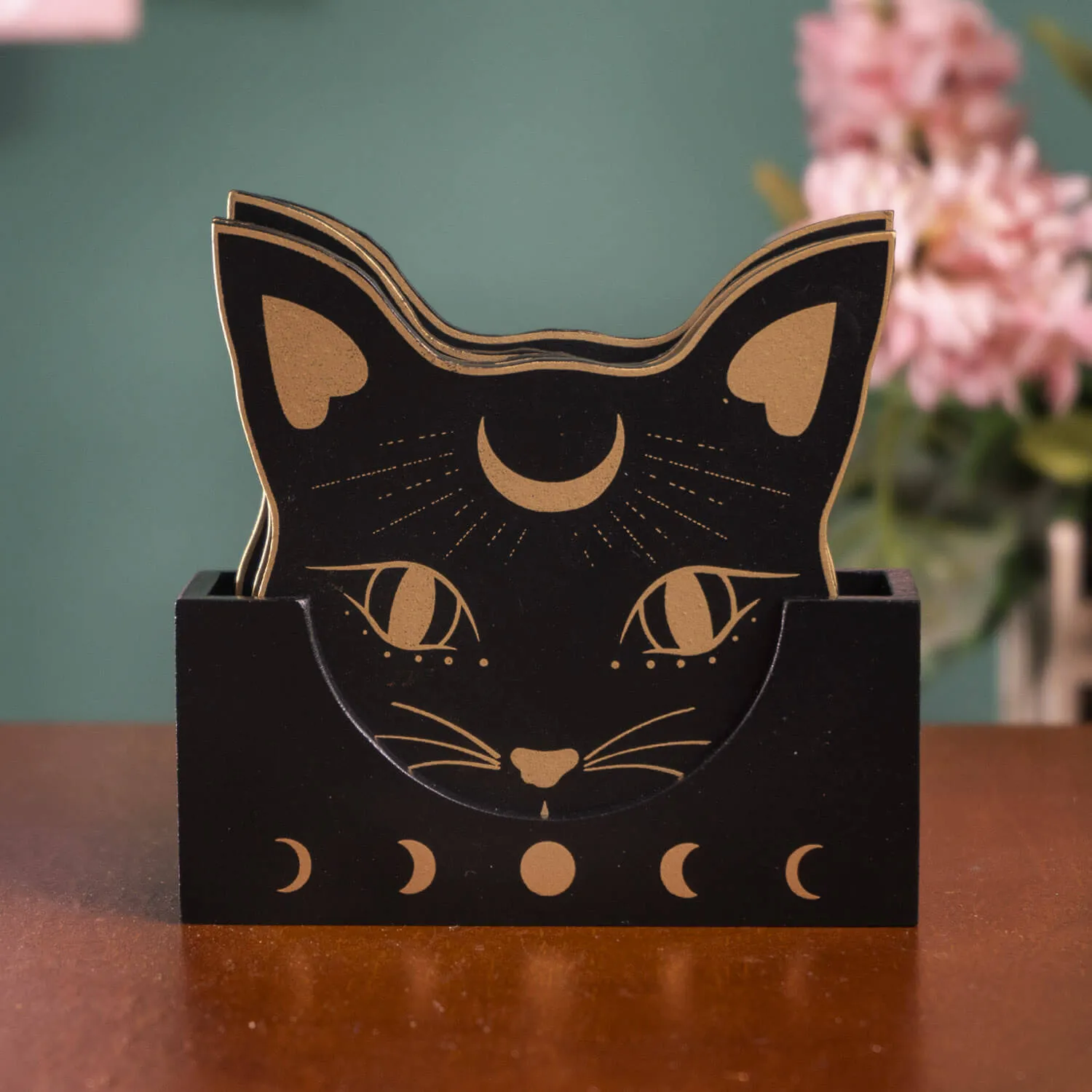 Mystic Mog Drink Coasters