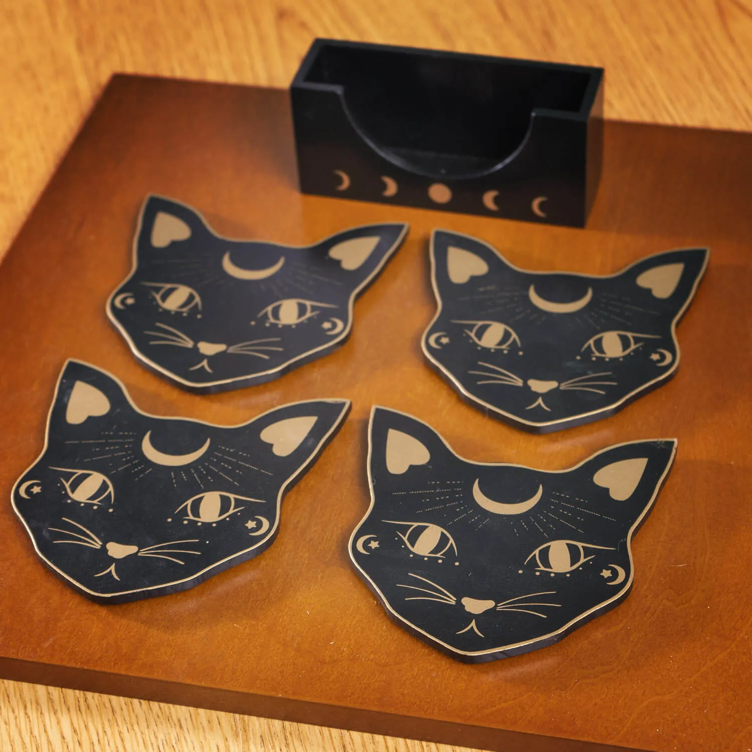 Mystic Mog Drink Coasters