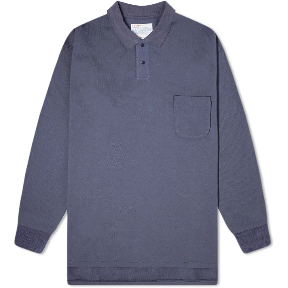 Nanamica Navy Polo Collar Sweat