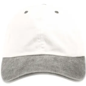 Black Adjustable Dad Hat with Natural White Color Blocking