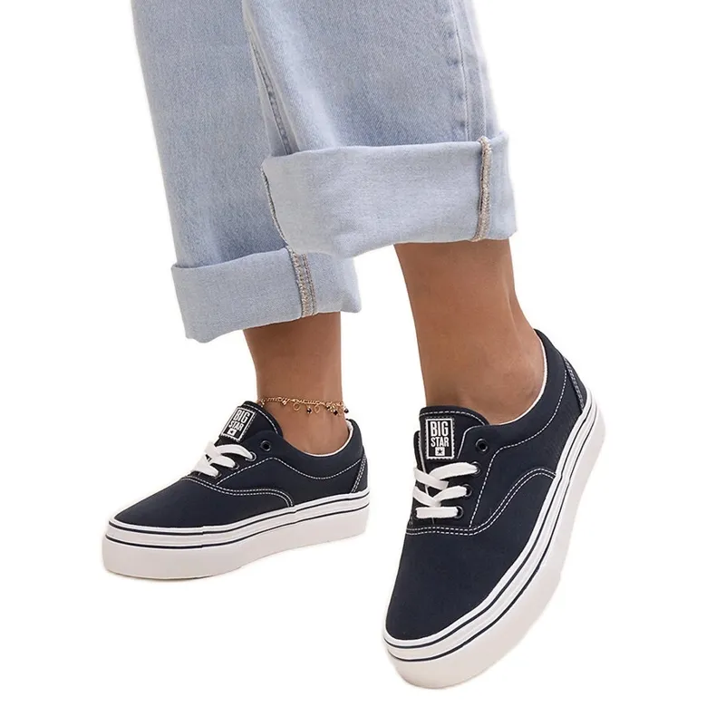 Navy blue sneakers Big Star LL274233