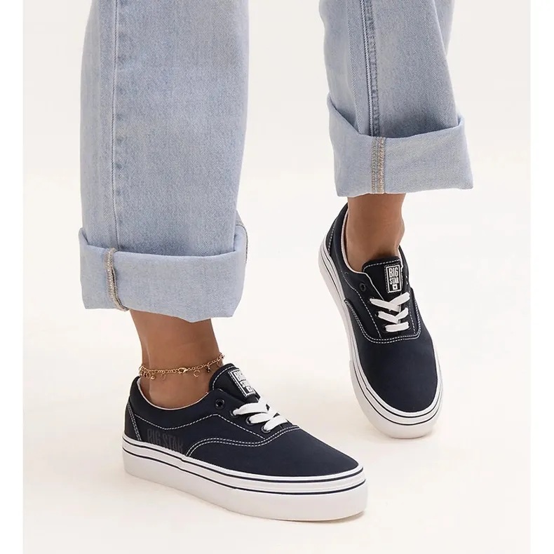 Navy blue sneakers Big Star LL274233