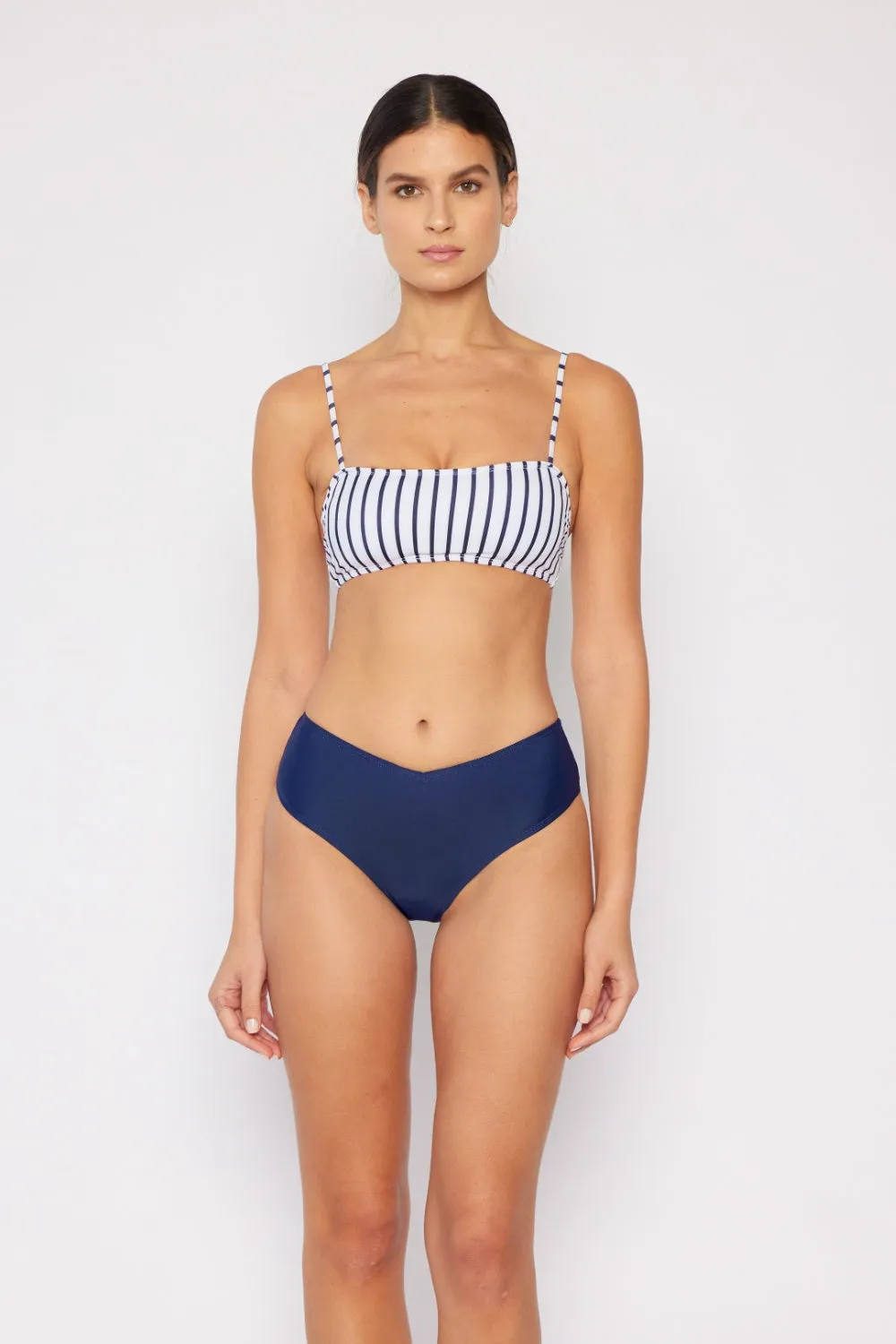 Navy Stripe Bikini Set