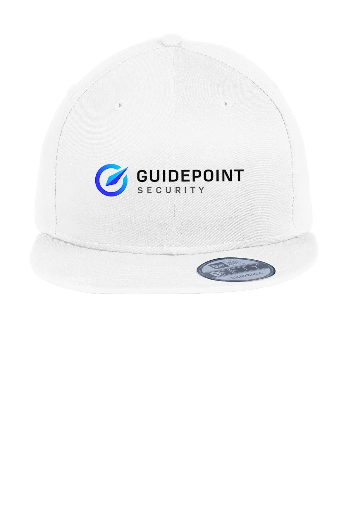 New Era Flat Bill Snapback  Cap, White [GuidePoint Security]