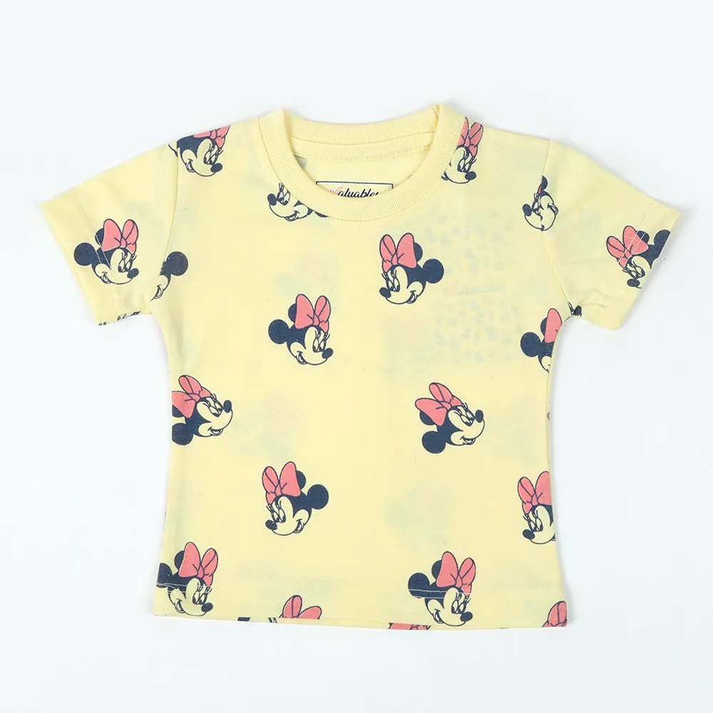 Newborn Girls Lemon Half Sleeves T-Shirt.