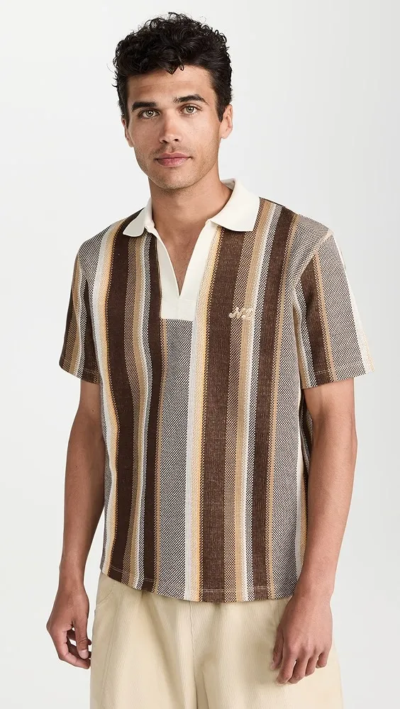 Nicholas Daley   Striped Polo 