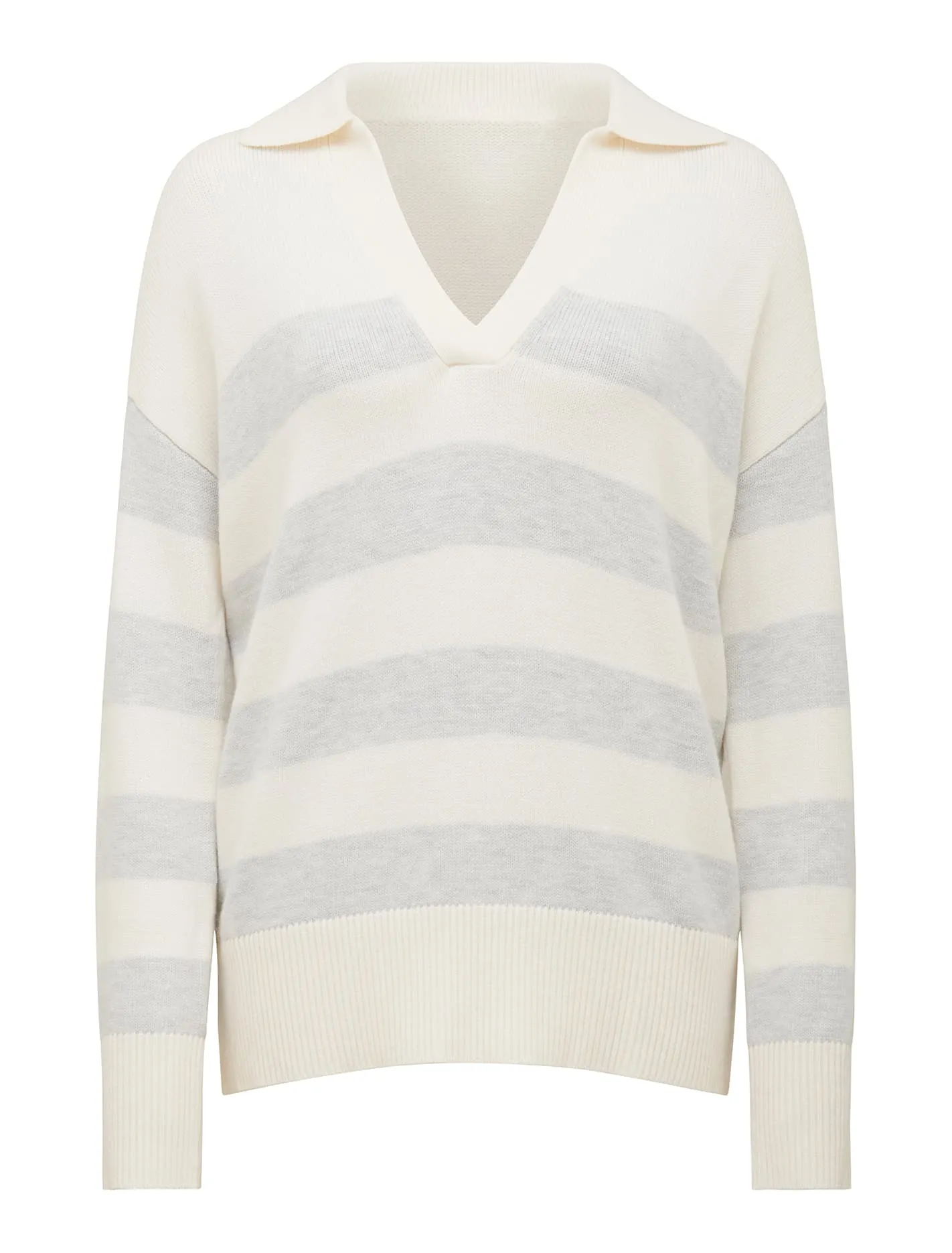 Striped Polo Collar Jumper by Nicole