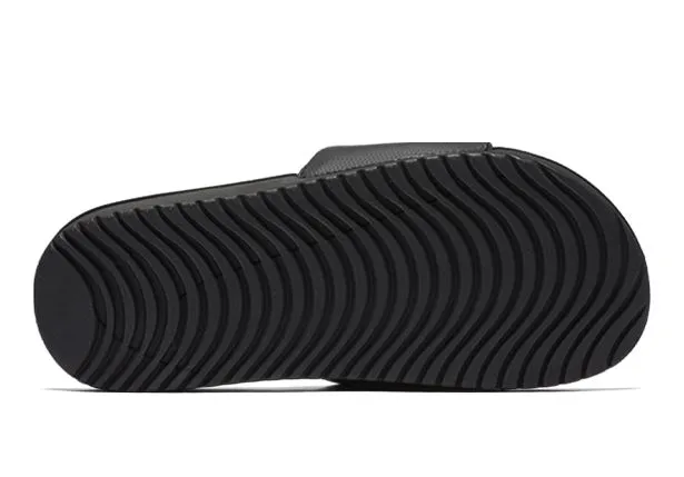 NIKE KIDS KAWA SLIDES - BLACK/WHITE