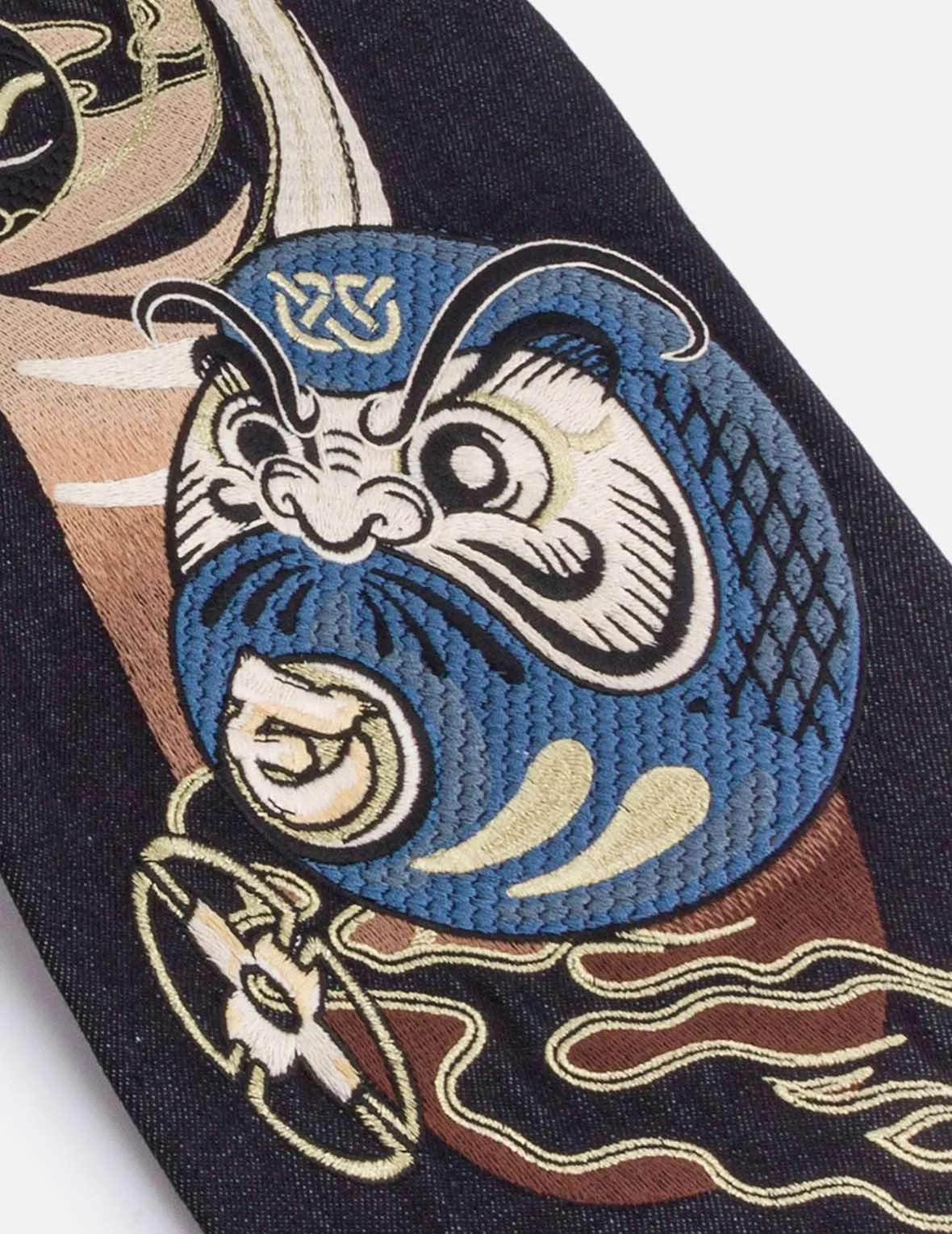 Ninja Daruma Daicock Embroidery Carrot Fit Jeans #2017