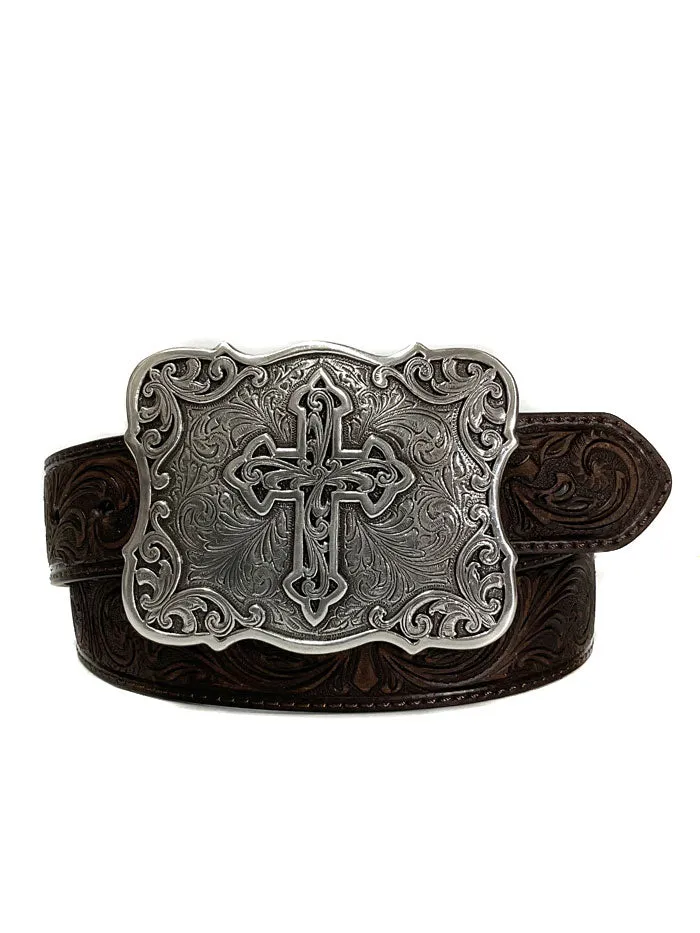 Women's Brown Tooled Belt - Nocona N3483802