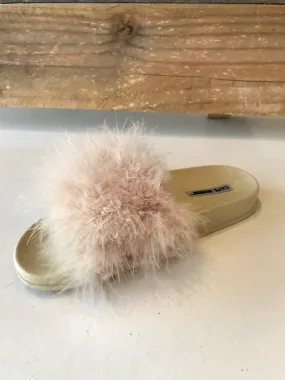 Nude Fur Slides