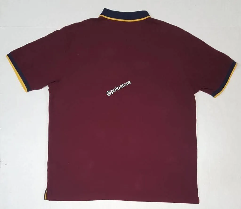 Nwt Polo Big & Tall Burgundy Small Pony Polo Spellout on Sleeve