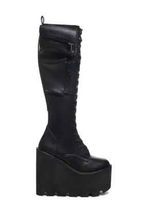 Obsidian Pocket Platform Boots