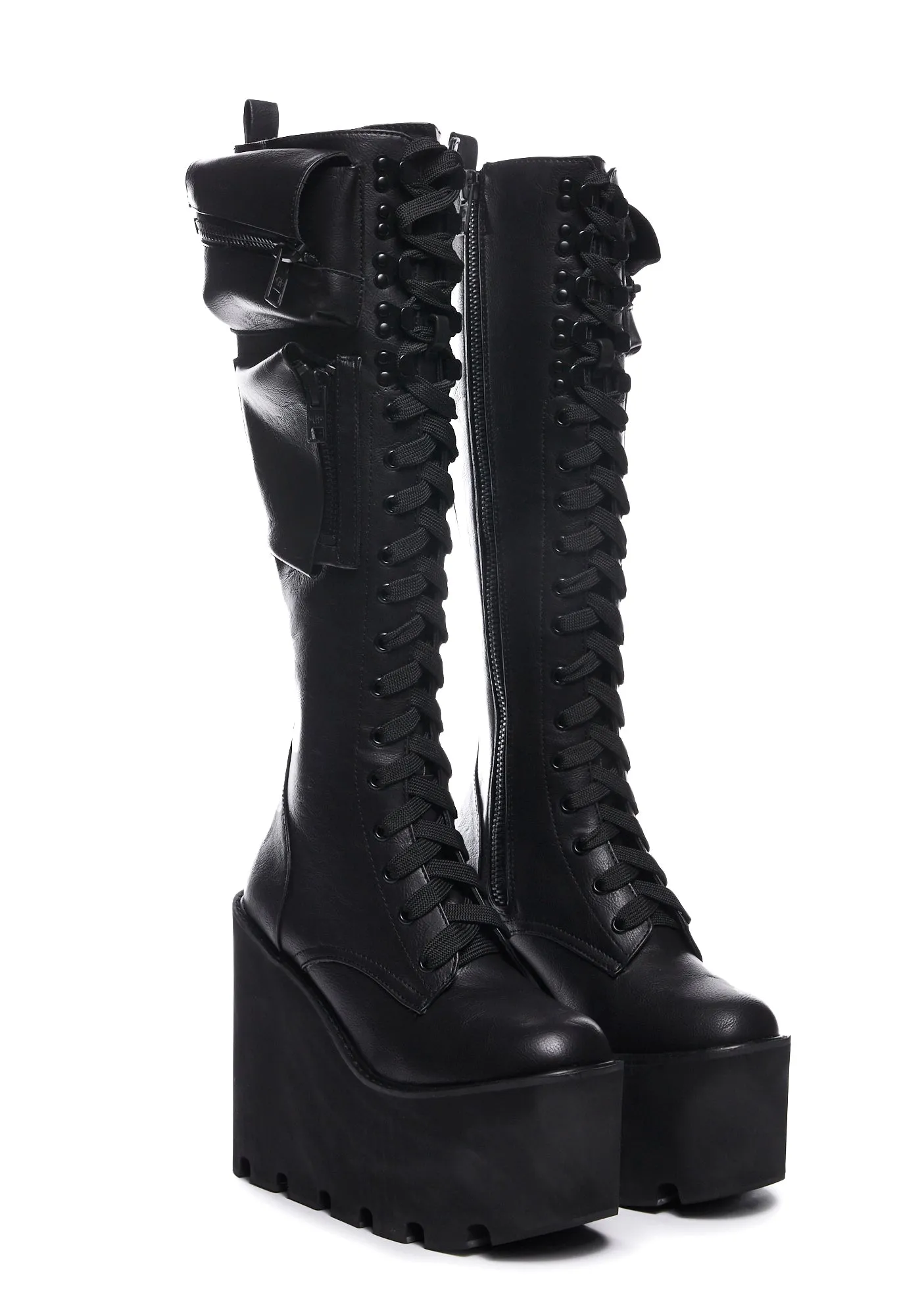 Obsidian Pocket Platform Boots