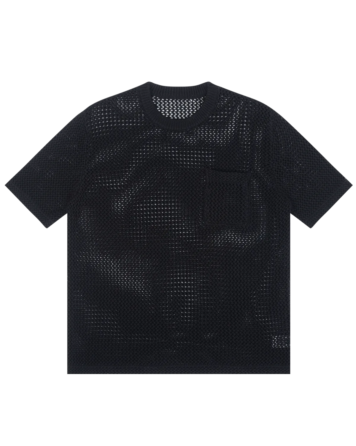 Off The Label hybrid structures  knit t-shirt black