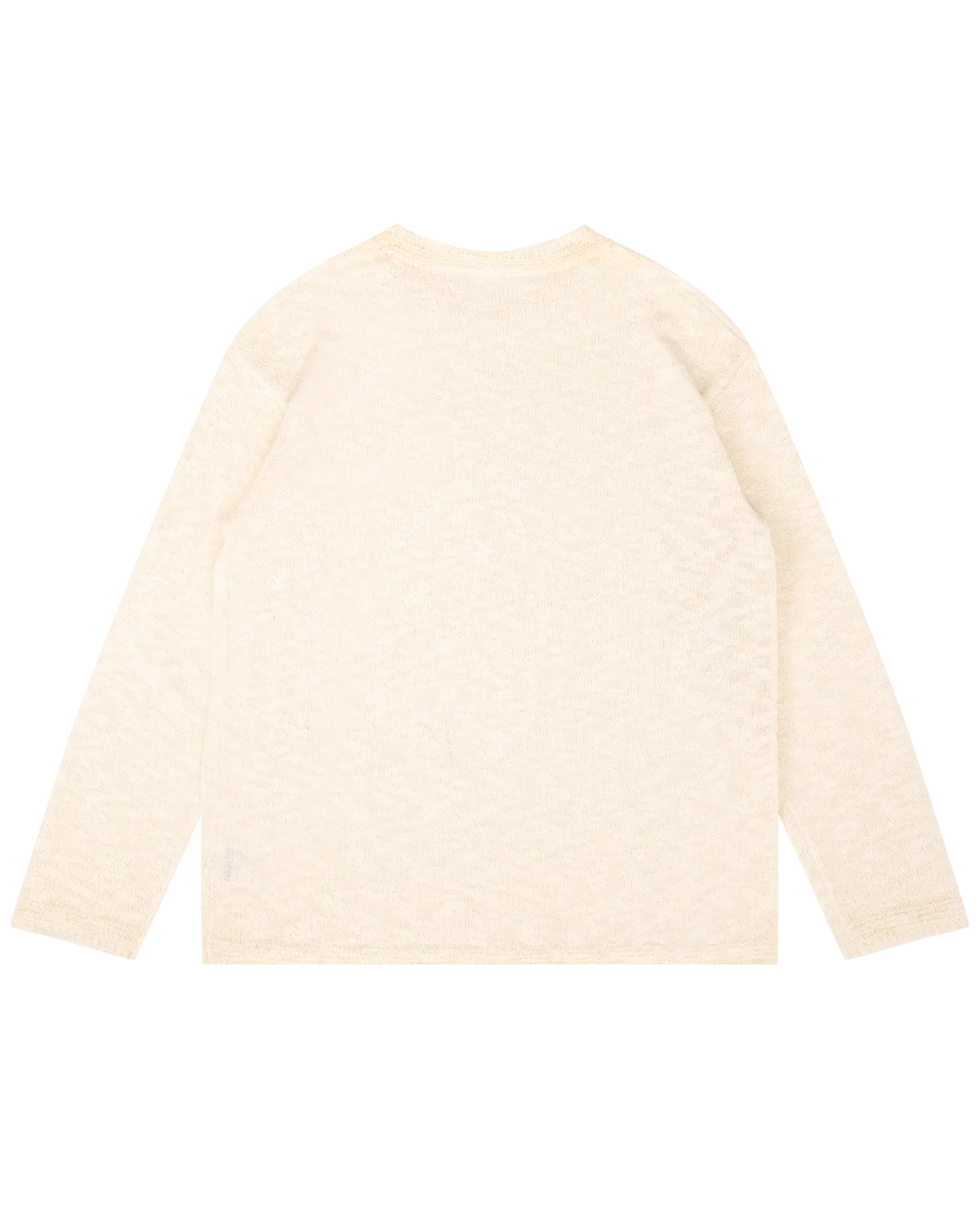 OFF THE LABEL Textured Knit Crewneck Sweate Beige