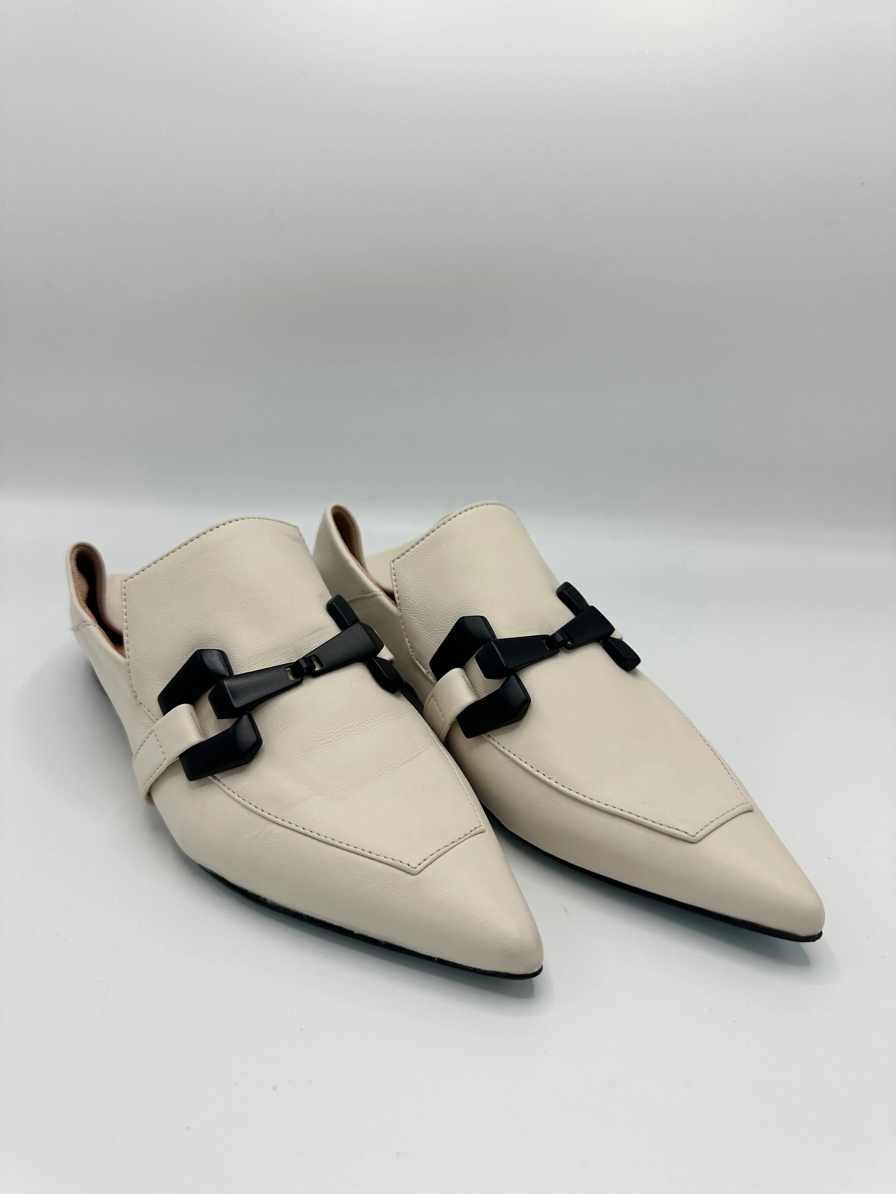 OFF WHITE FLAT MULES - FRATELLI RUSSO