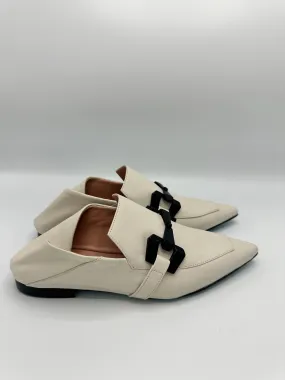 OFF WHITE FLAT MULES - FRATELLI RUSSO