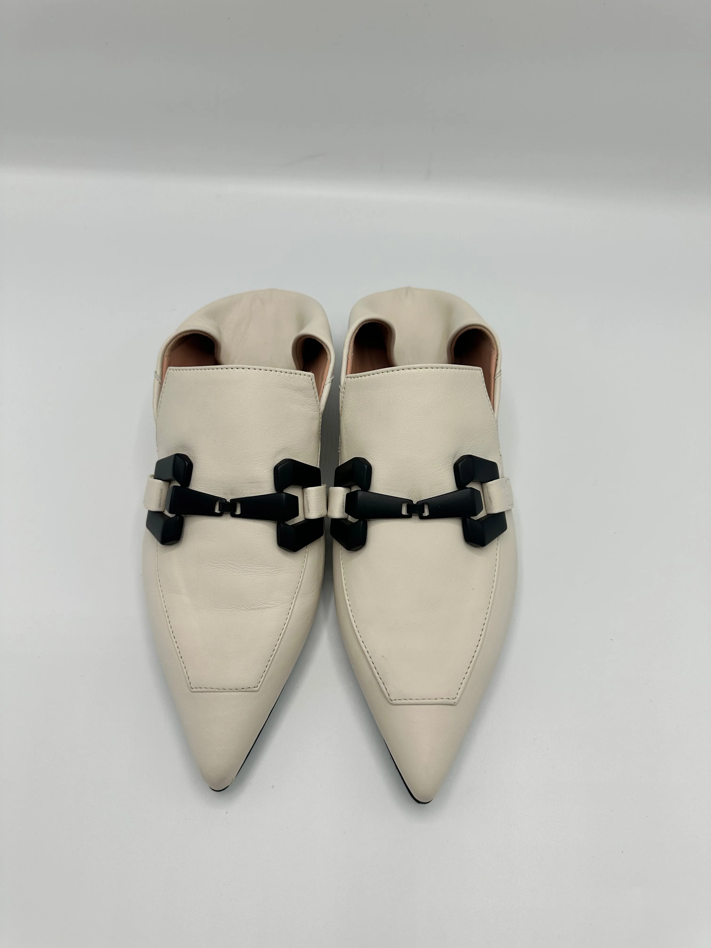 OFF WHITE FLAT MULES - FRATELLI RUSSO