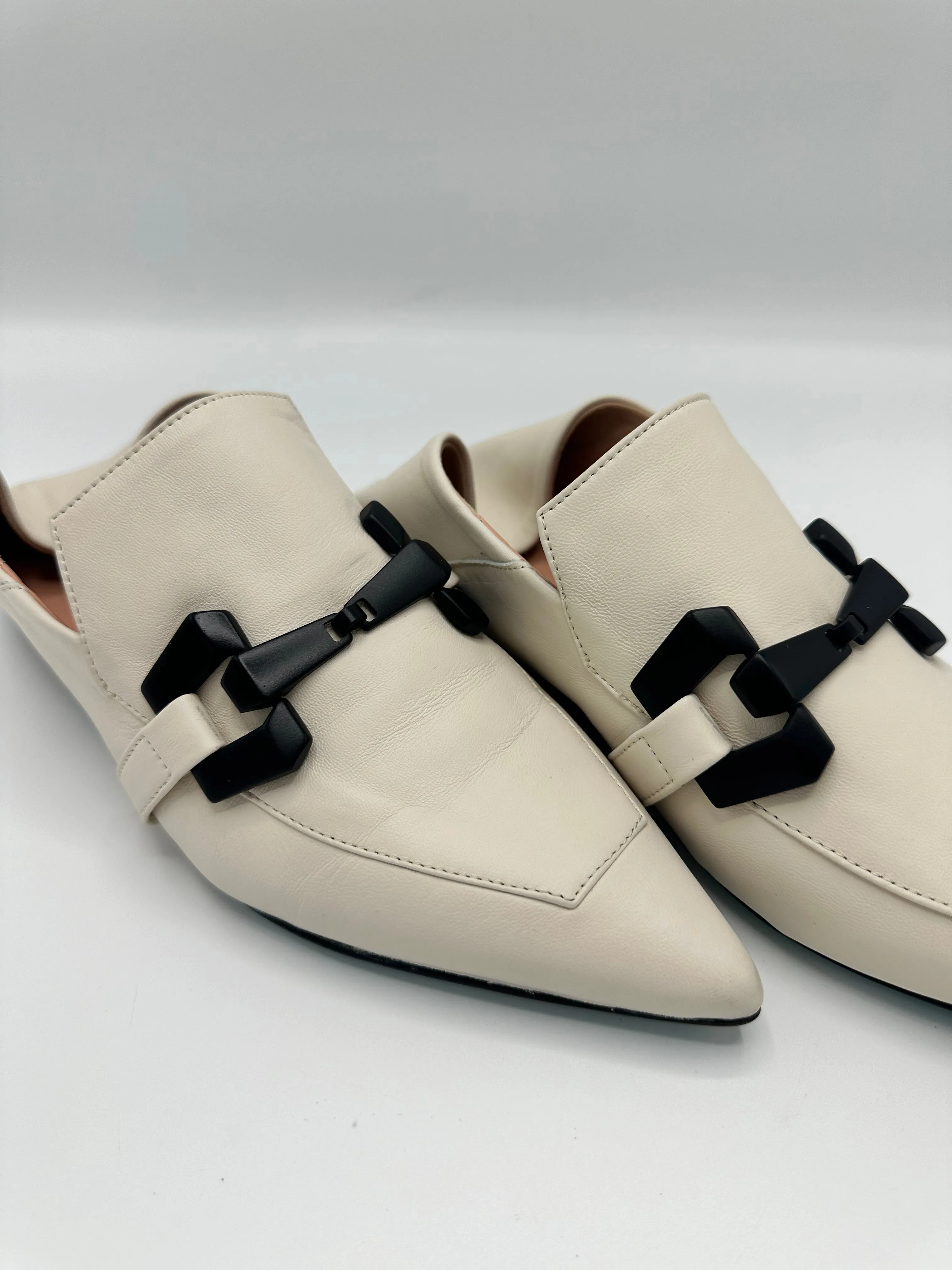 OFF WHITE FLAT MULES - FRATELLI RUSSO