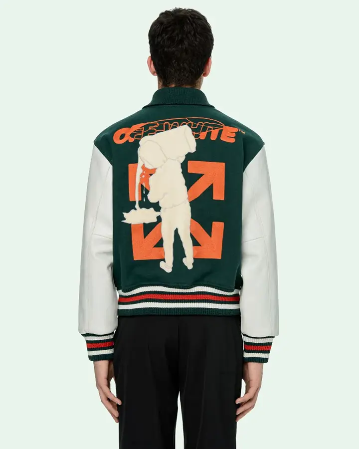 Off White Green Varsity Jacket - William Jacket