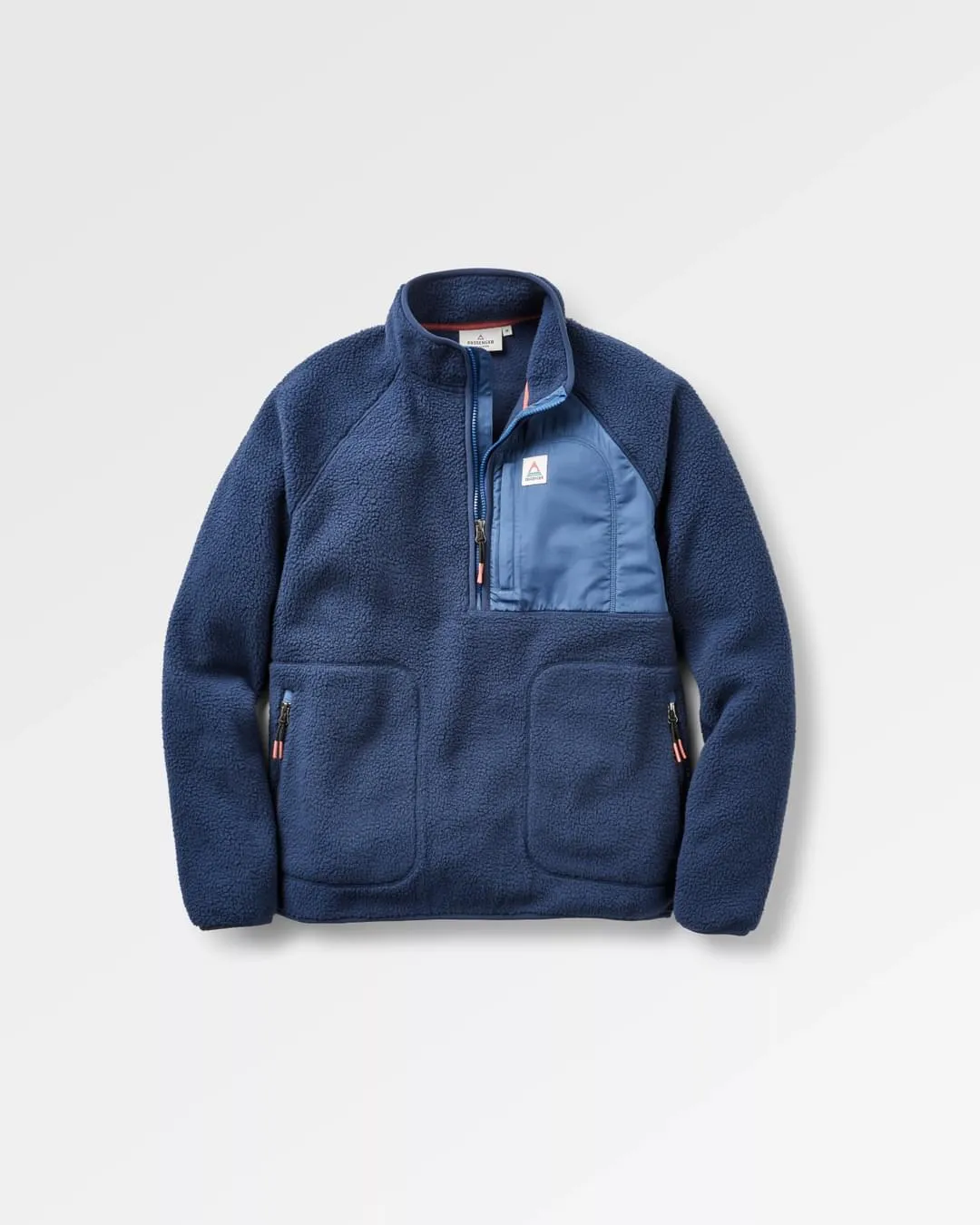 Recycled Sherpa Fleece 1/2 Zip Pullover - Rich Navy