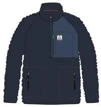 Recycled Sherpa Fleece 1/2 Zip Pullover - Rich Navy