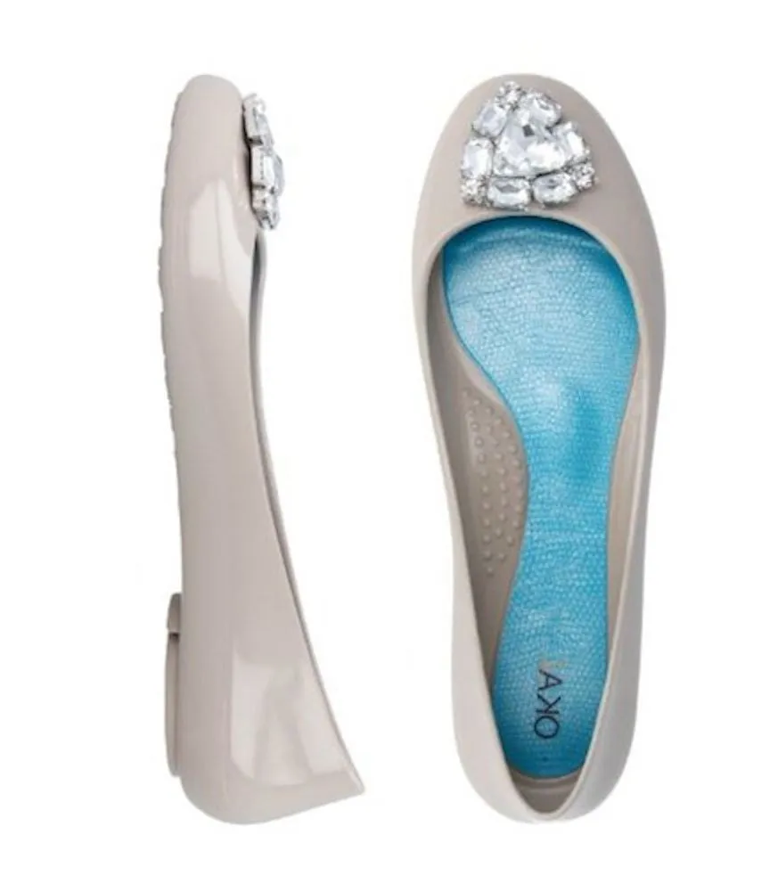 OkaB Jeweled  DOVE Ballet Flat