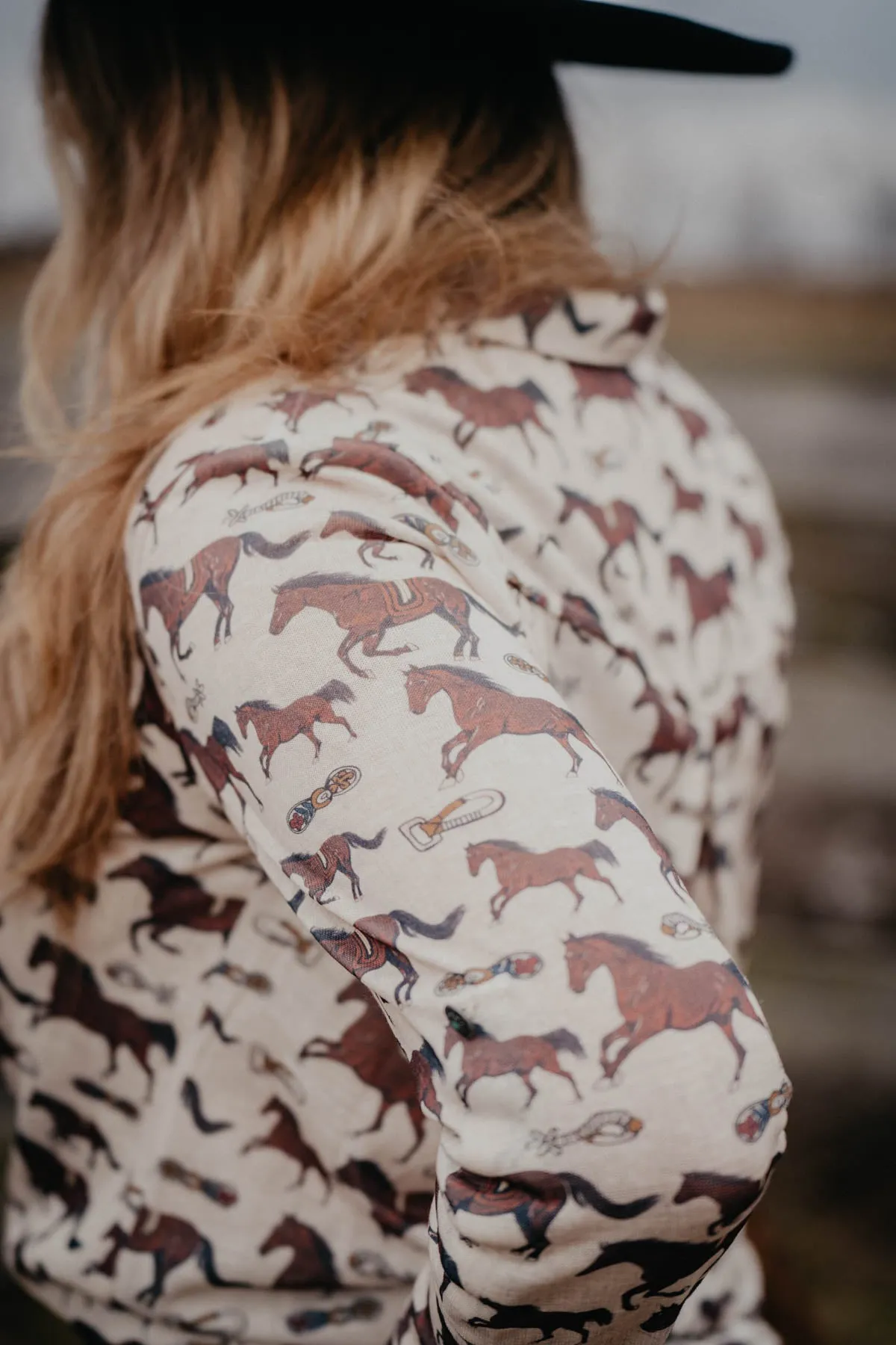 'Old Town' Horse Print Shirt by Tasha Polizzi (S-L)