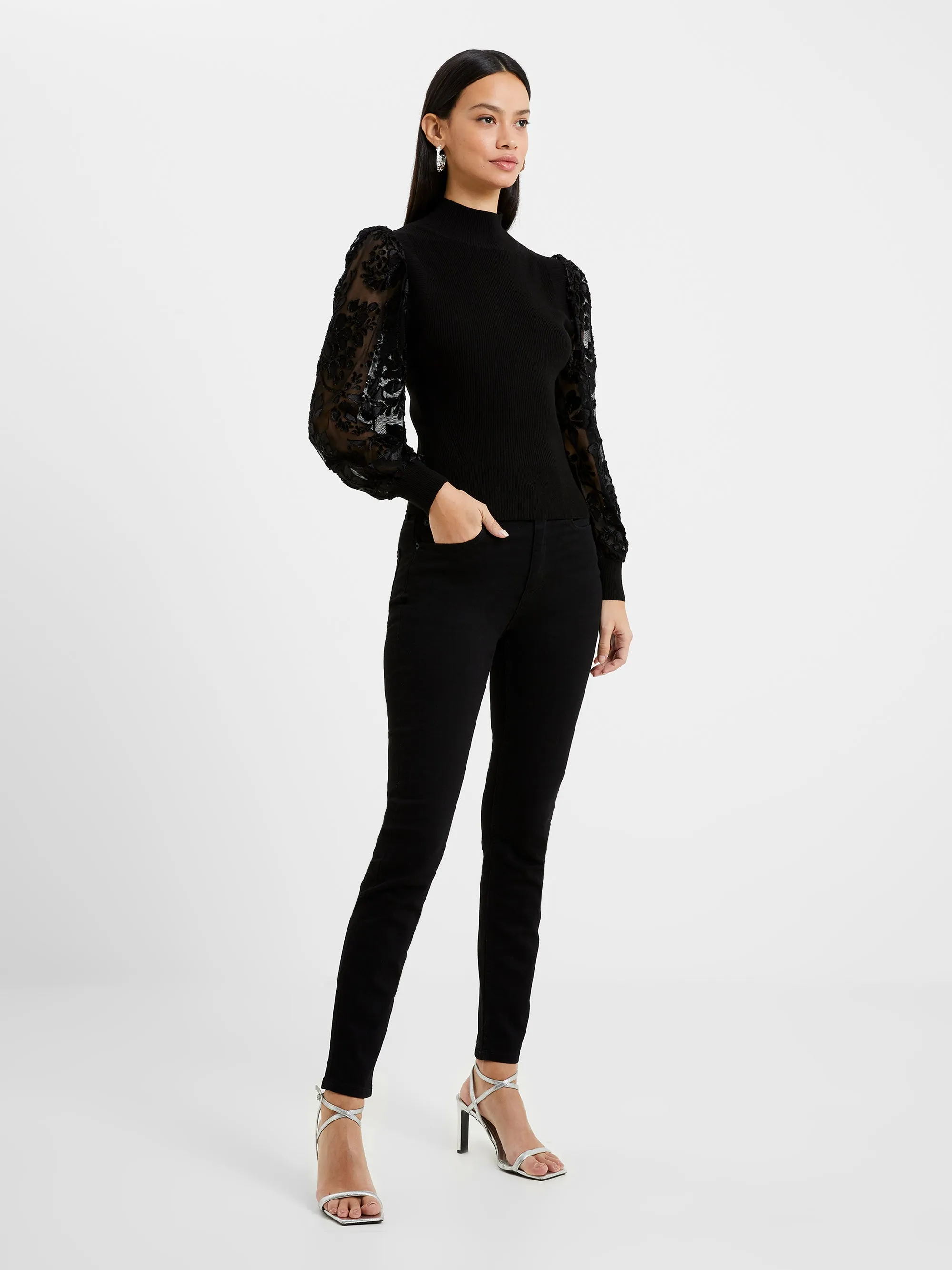 Onnie Krista Burnout Sleeves Jumper