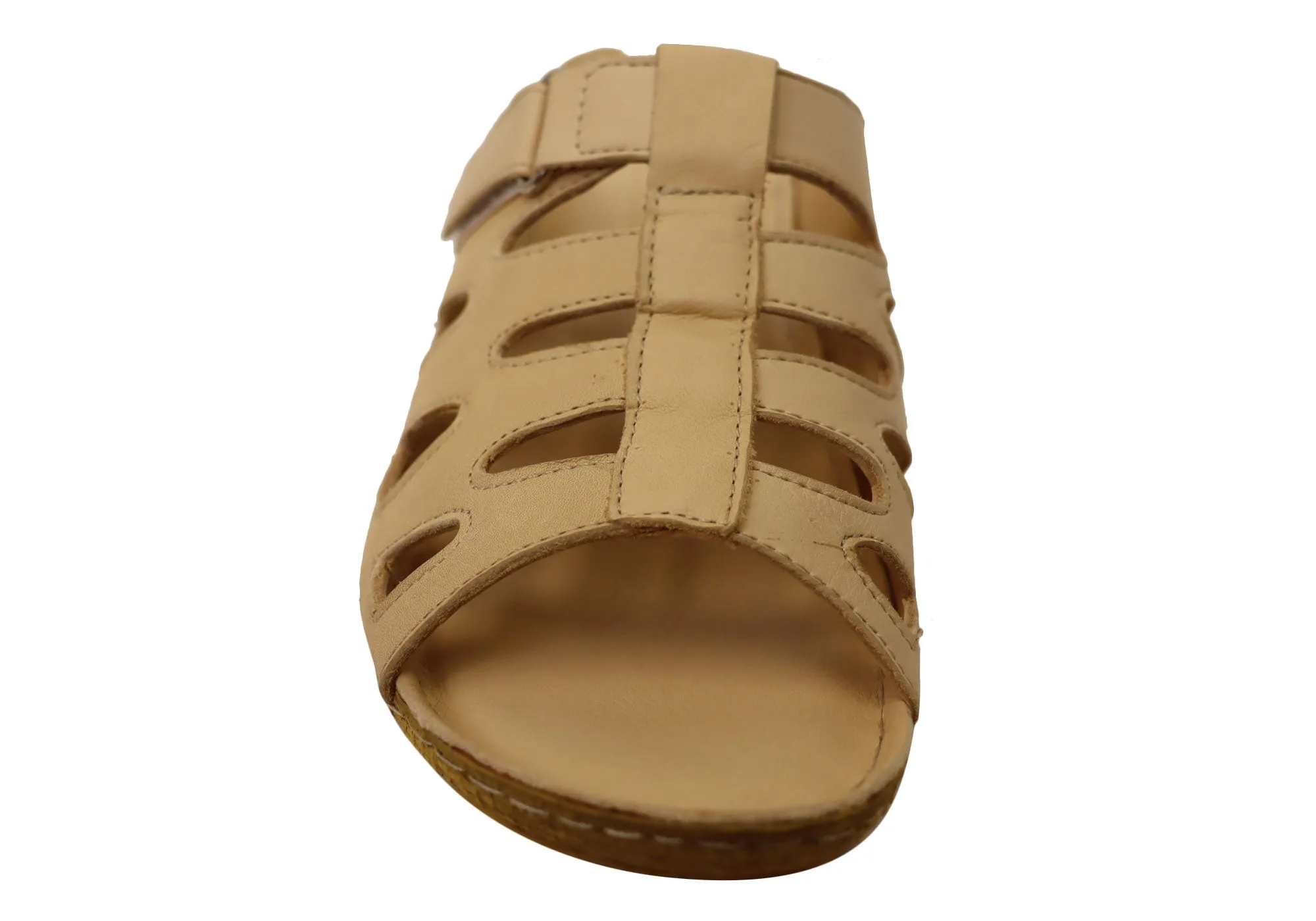 Orizonte Panera Womens European Comfortable Leather Slides Sandals