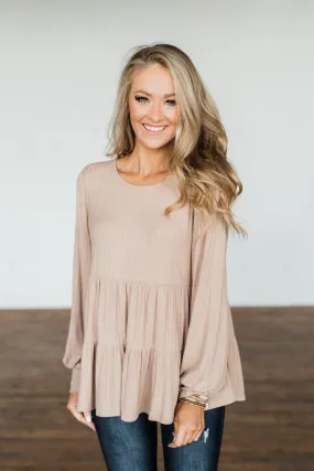 Babydoll Knit Top in Natural