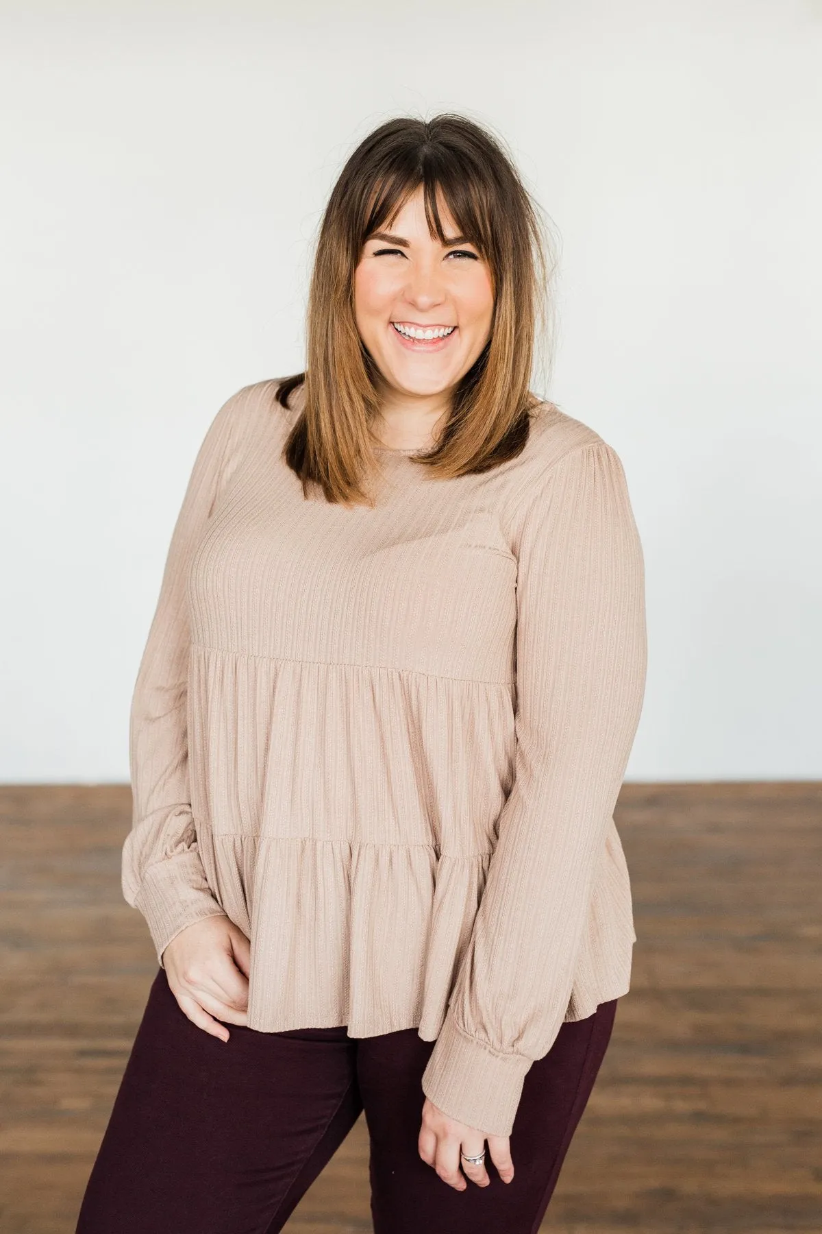 Babydoll Knit Top in Natural