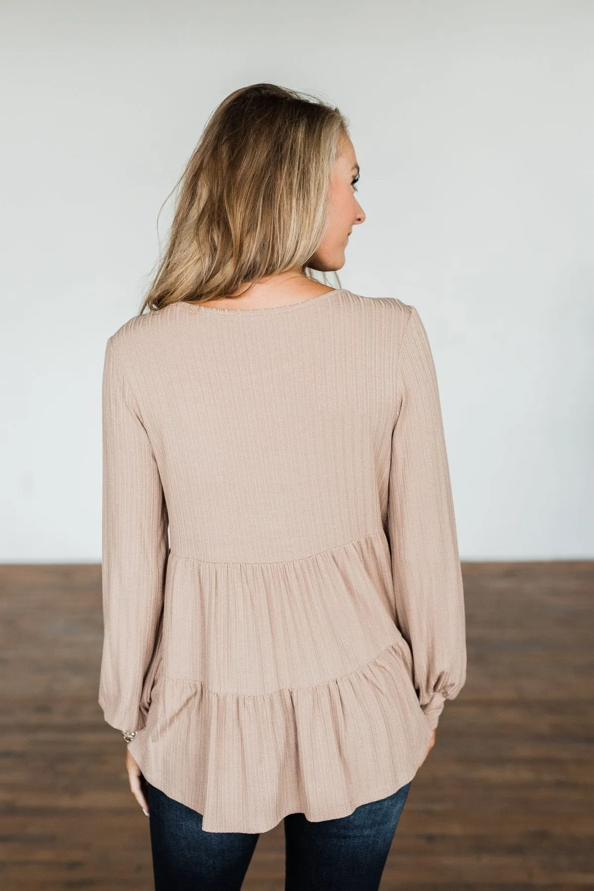 Babydoll Knit Top in Natural