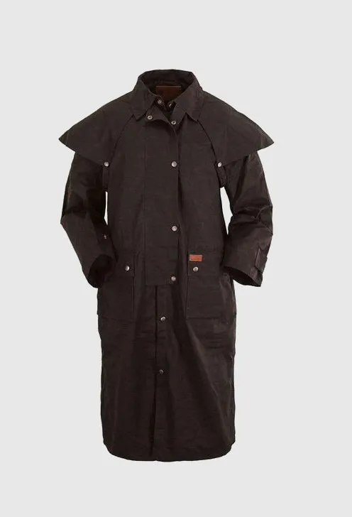 Outback Trading Co Men's Brown Low Rider 3/4 Length Oilskin Coat