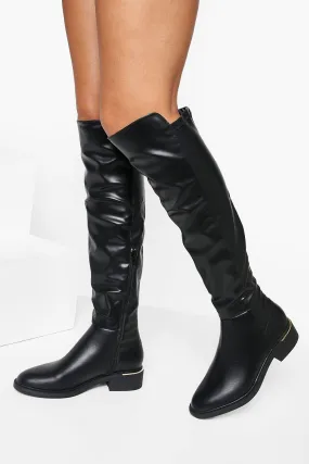 Over The Knee Panel Detail Boots