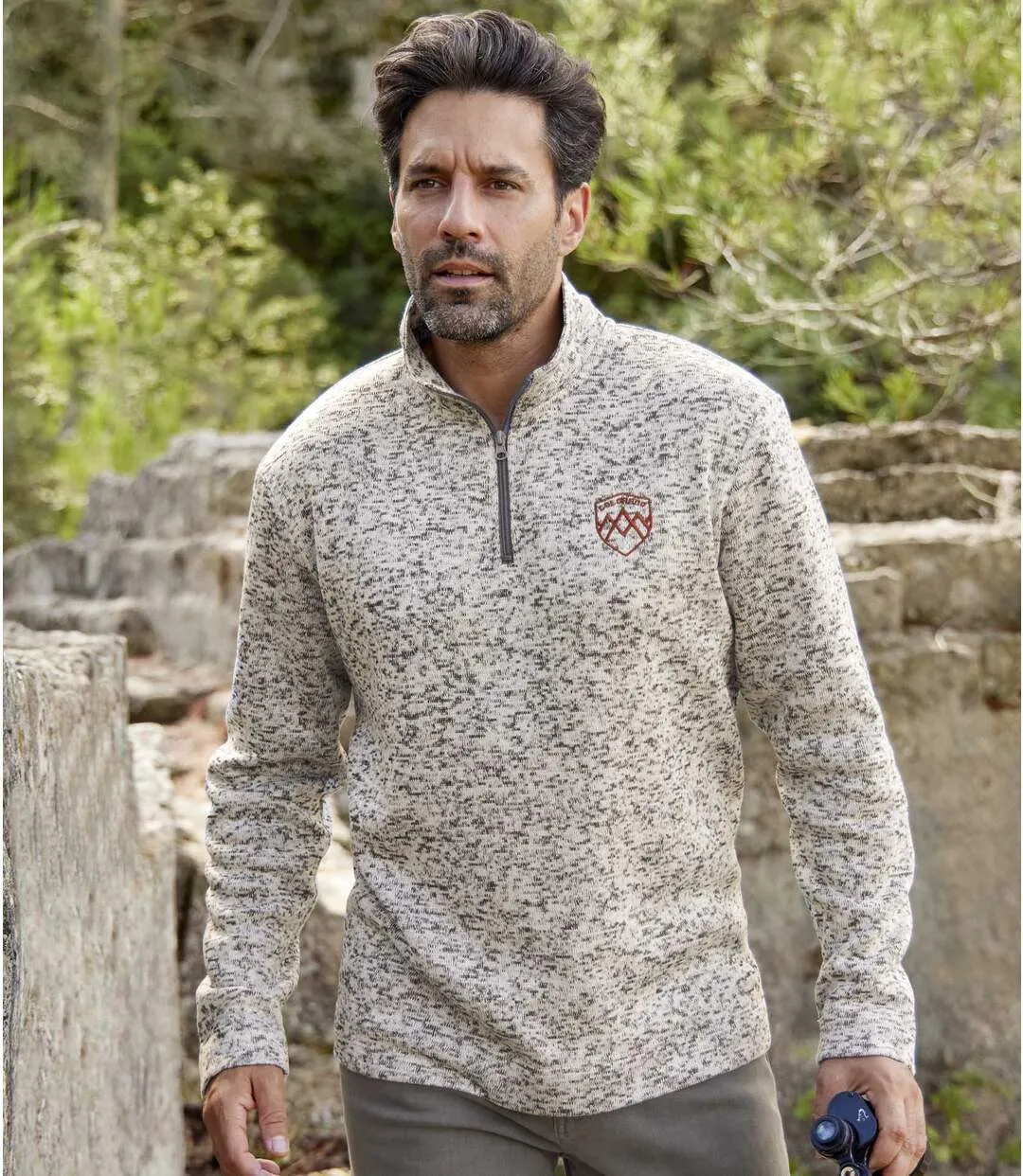 2-Pack Men's Brushed Fleece Half Zip Jumpers