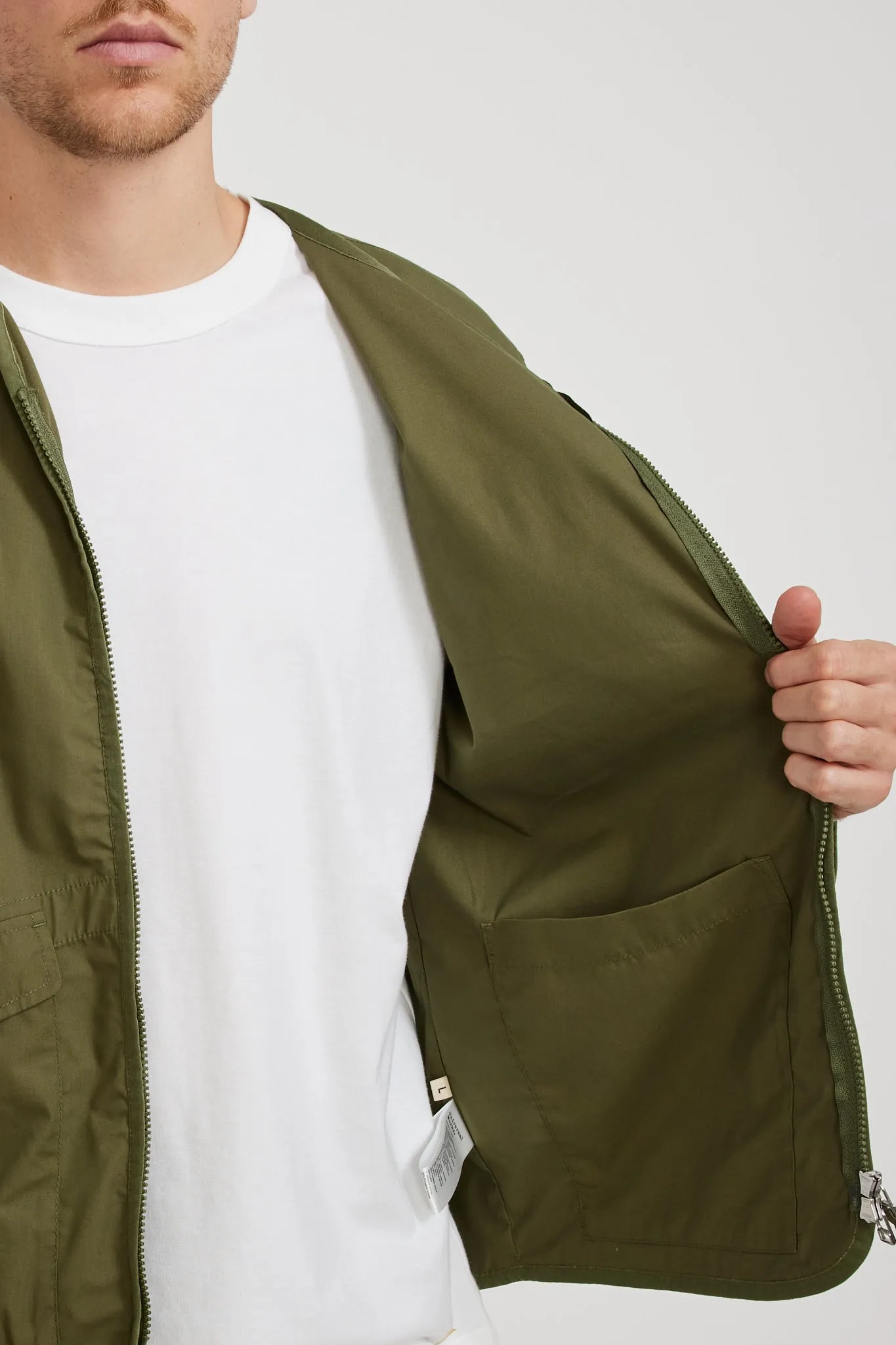 Parachute Liner Jacket Olive Recycled Poly Tech