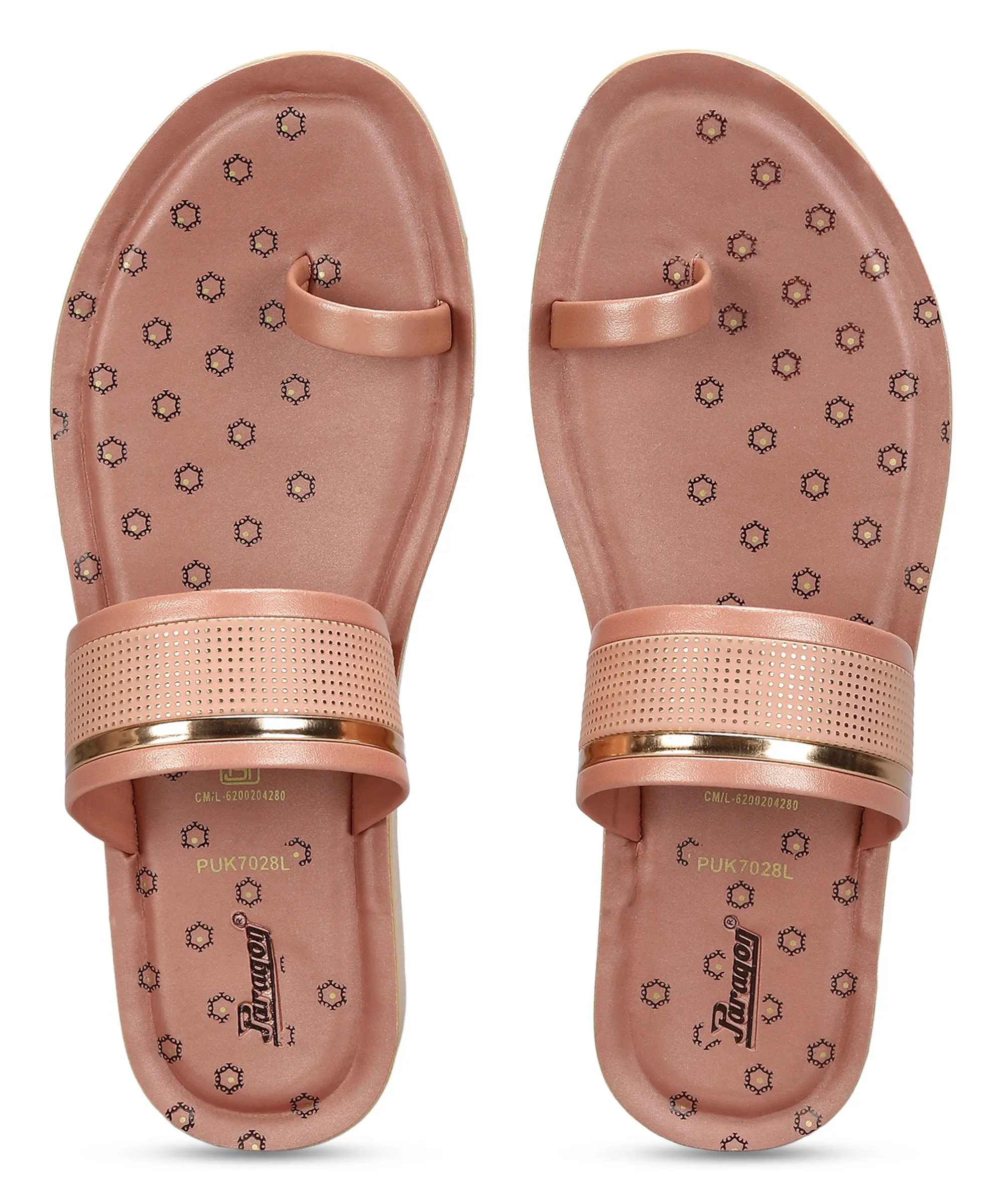 Paragon Women's Slip On Flat Pink Sandals | Durable Dailywear Sandals