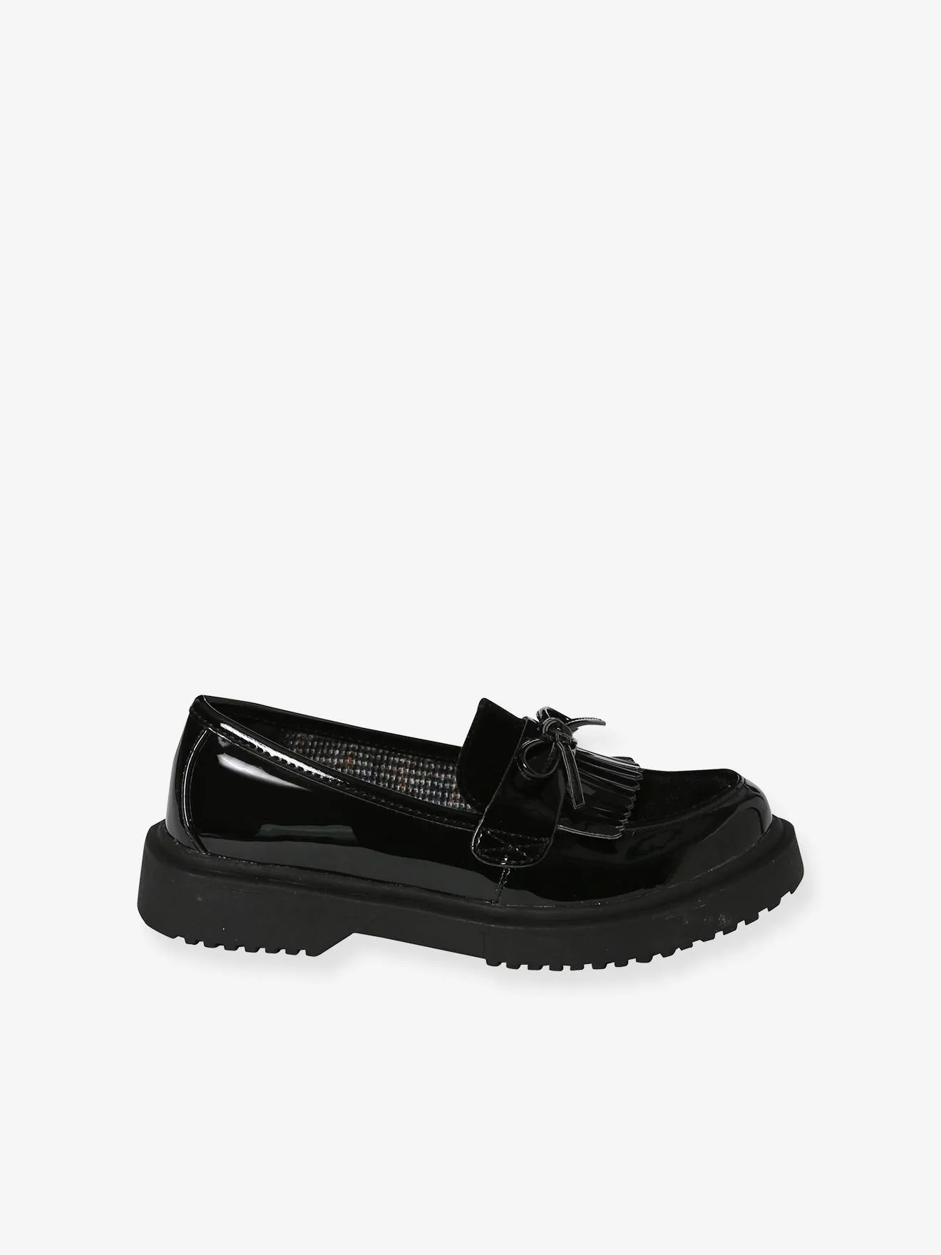 Patent Junior Moccasins in black