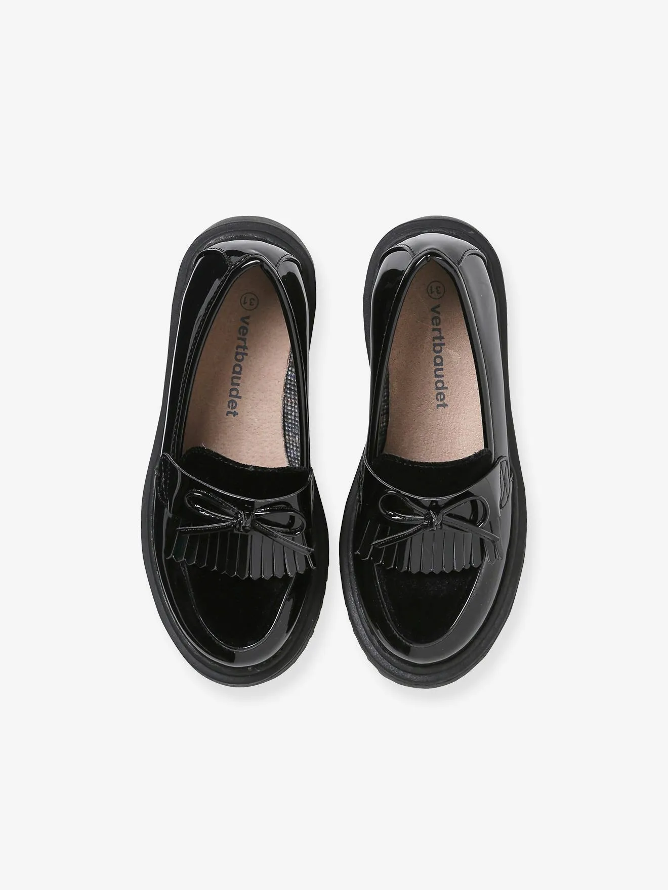 Patent Junior Moccasins in black