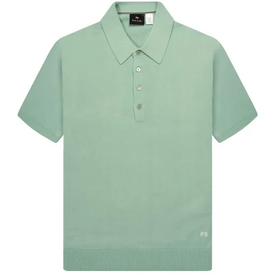 Paul Smith Green Knit Polo Shirt