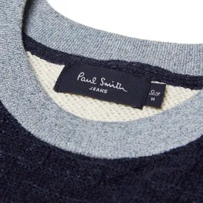 Paul Smith Raglan Sleeve Navy Knit Sweater