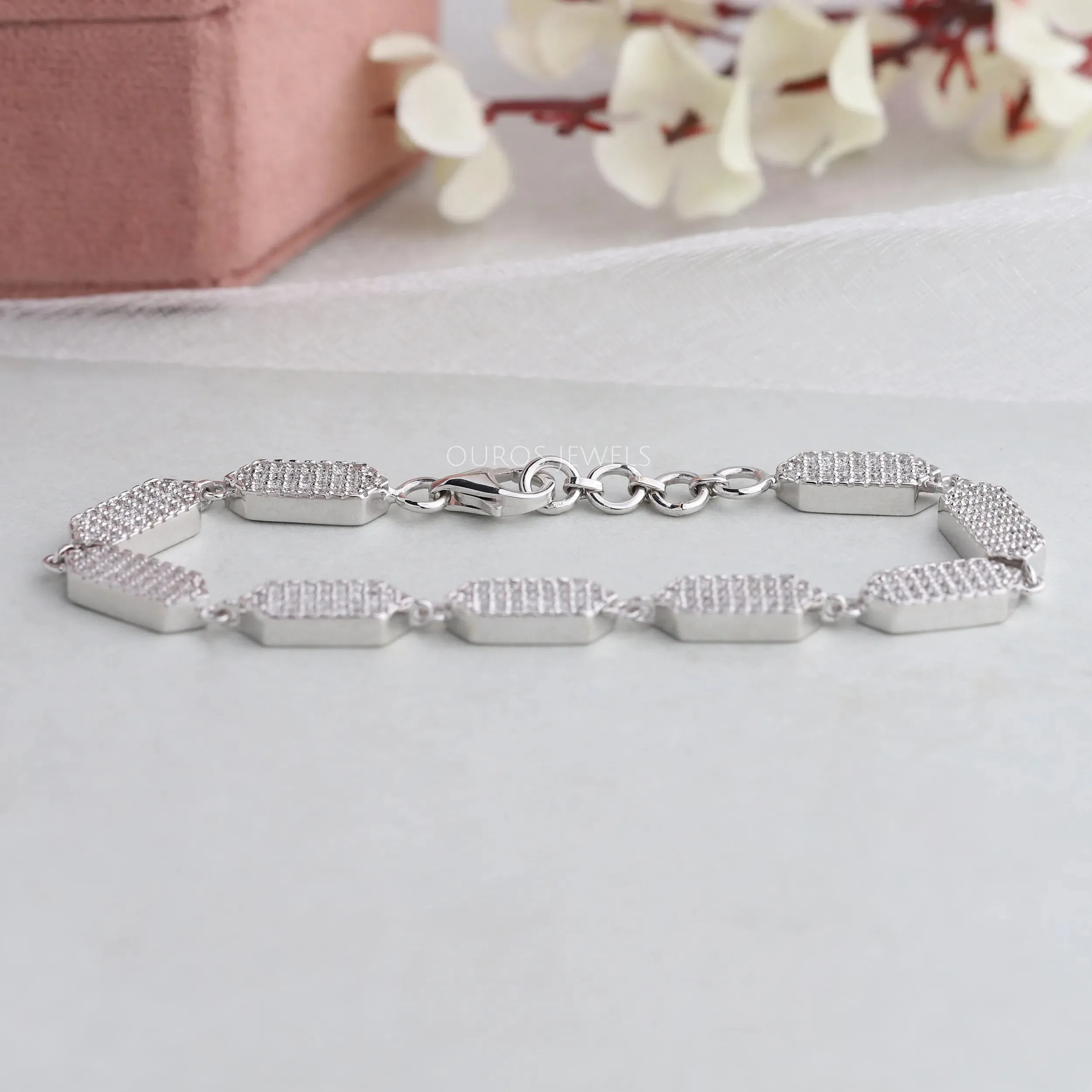 Pave Set Round Diamond  Bracelet