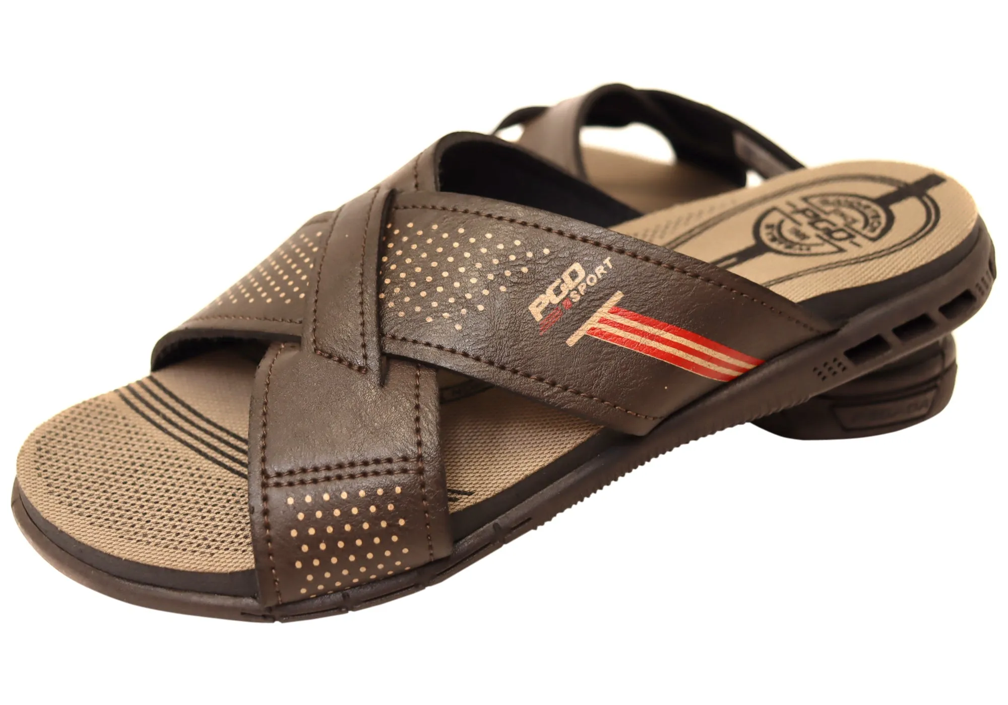 Pegada Jake Mens Comfortable Slides Sandals Made In Brazil