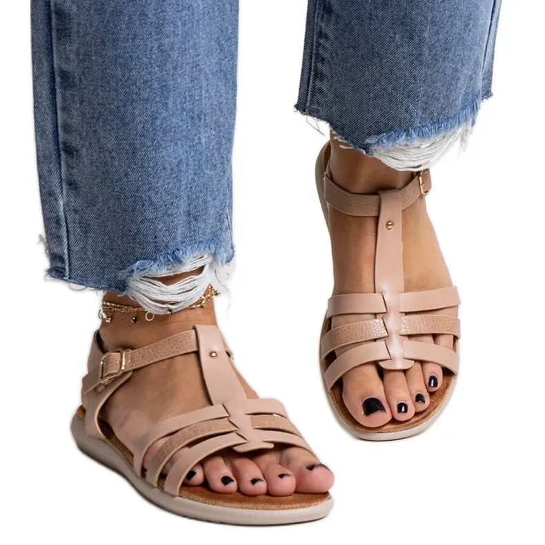 Pink eco leather sandals from Grimalda