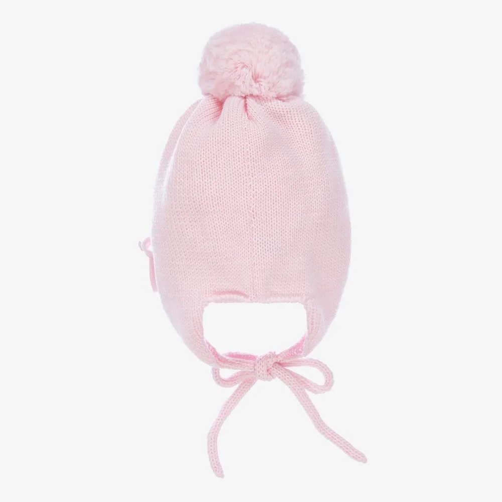 Pink Merino Wool Knitted Hat